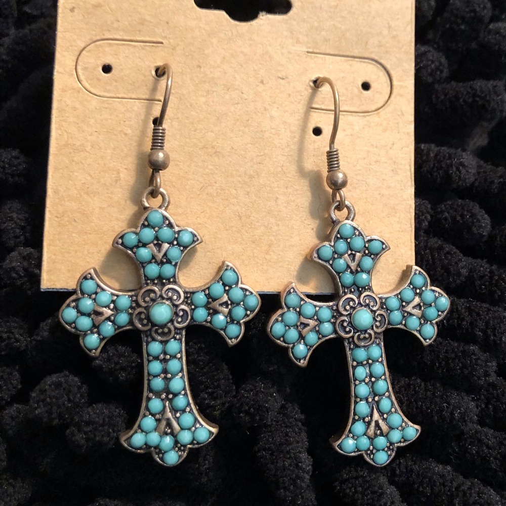 Cross earrings NWT